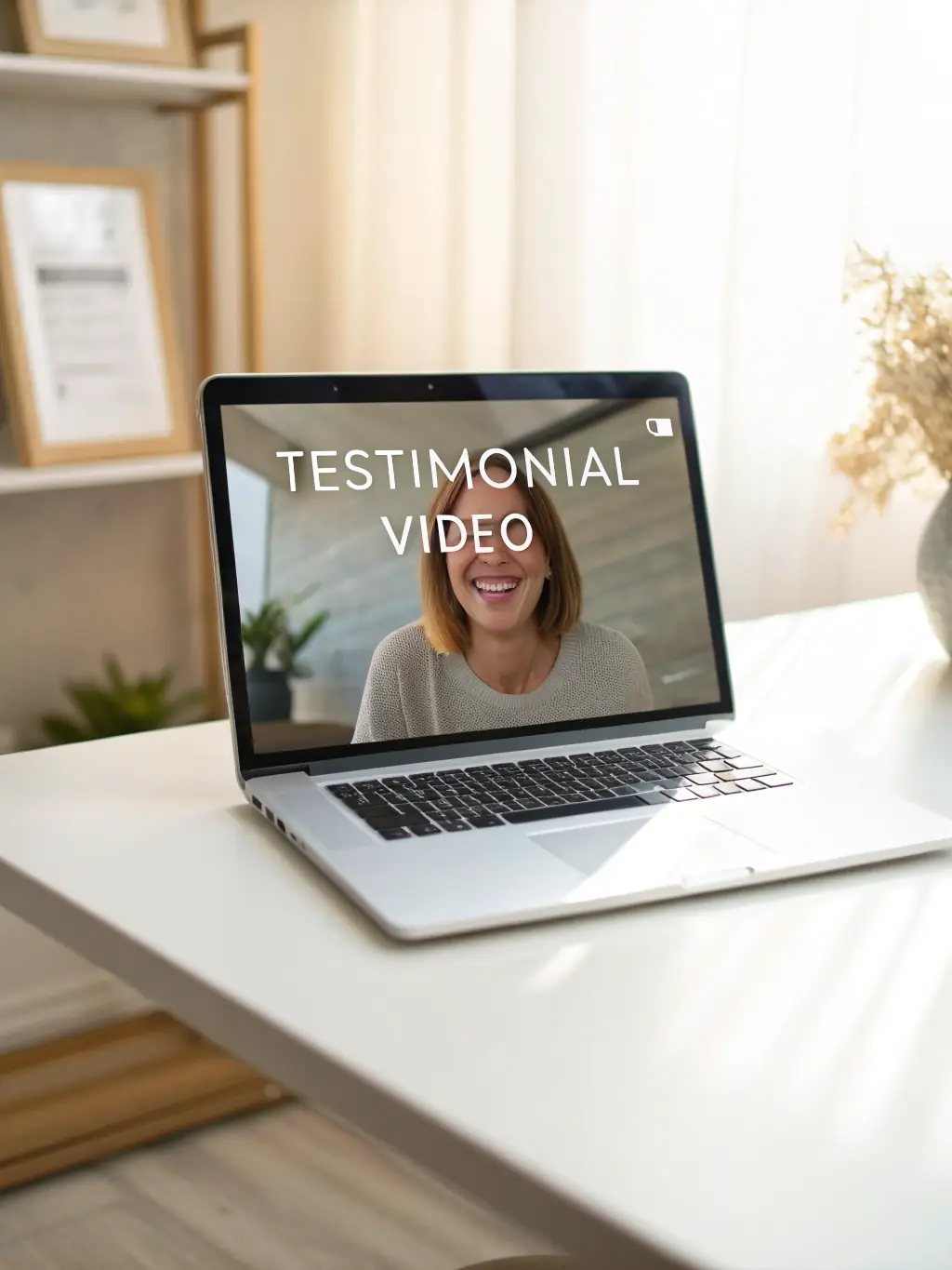 A client testimonial video playing on a screen, emphasizing Musa Links' client-focused approach.