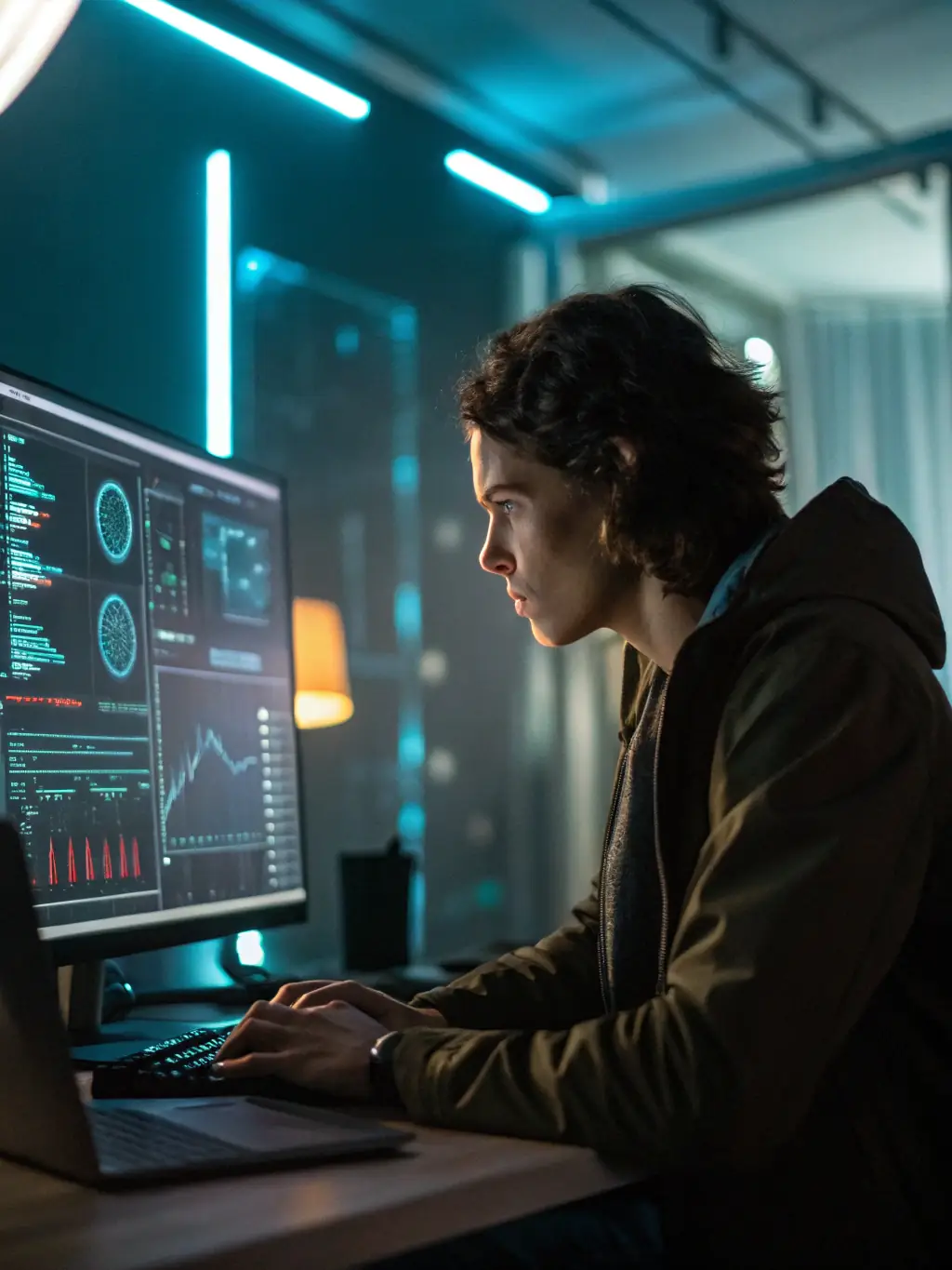 An AI specialist presenting a machine learning model to stakeholders, emphasizing Musa Links' AI capabilities.